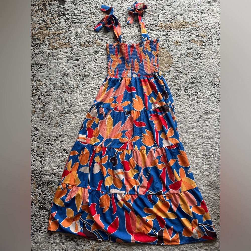 Colorful Floral Maxi Dress